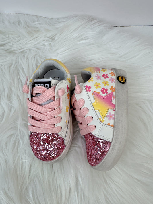 Floral Glitter Star Sneakers