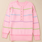 Rainbow Stripes Cozy Sweater