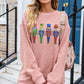 Sequined Nutcracker Doll Corded Baggy Sweatshirt