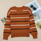 Ribbed Edge Drop Shoulder Sweater