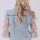 Pocket Button Front Denim Vest