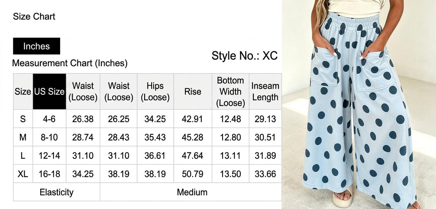 Polka Dot Wide Leg Pants
