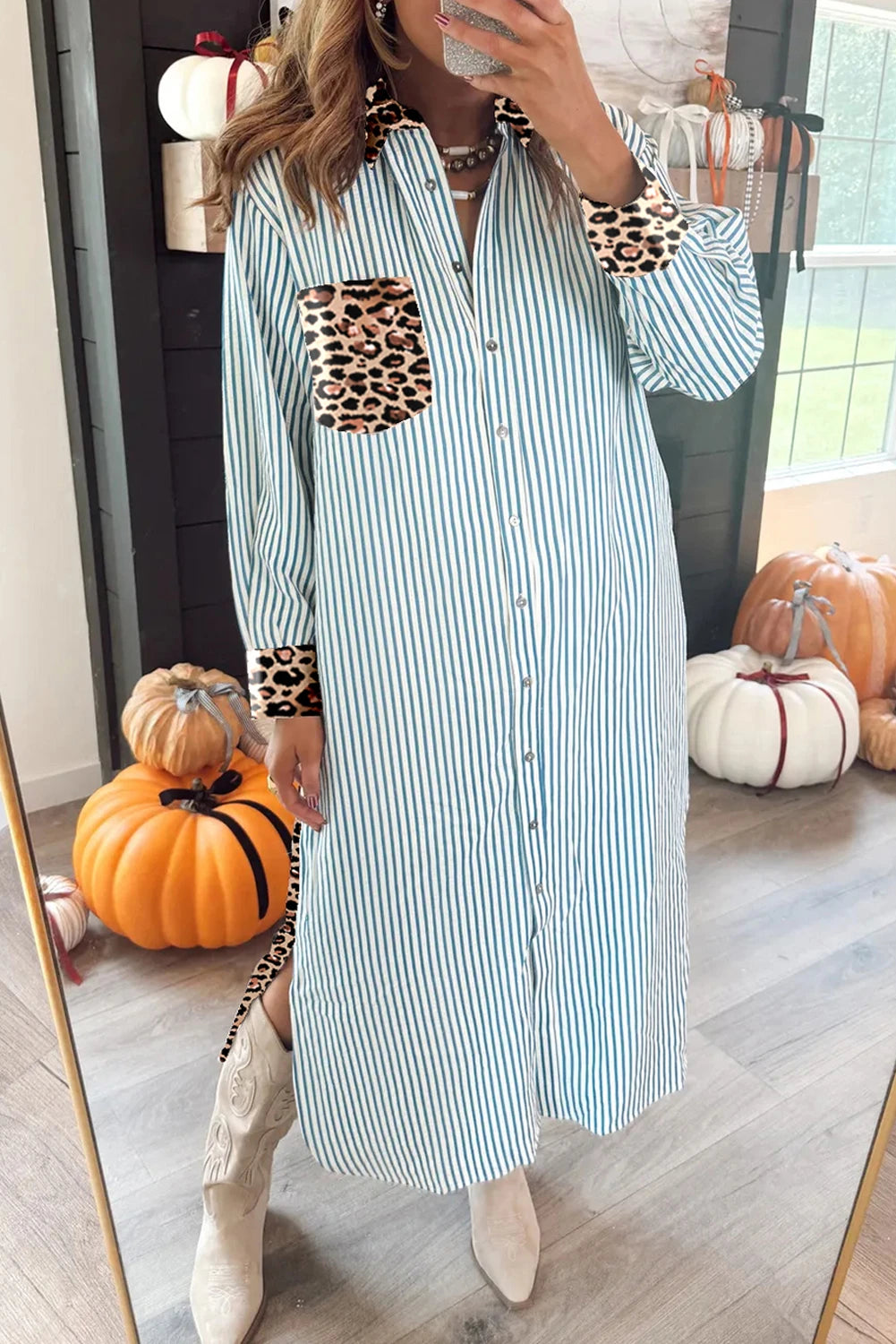 Long Shirt Dress with Slits