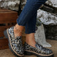Retro Leopard PU Leather Loafer Shoes
