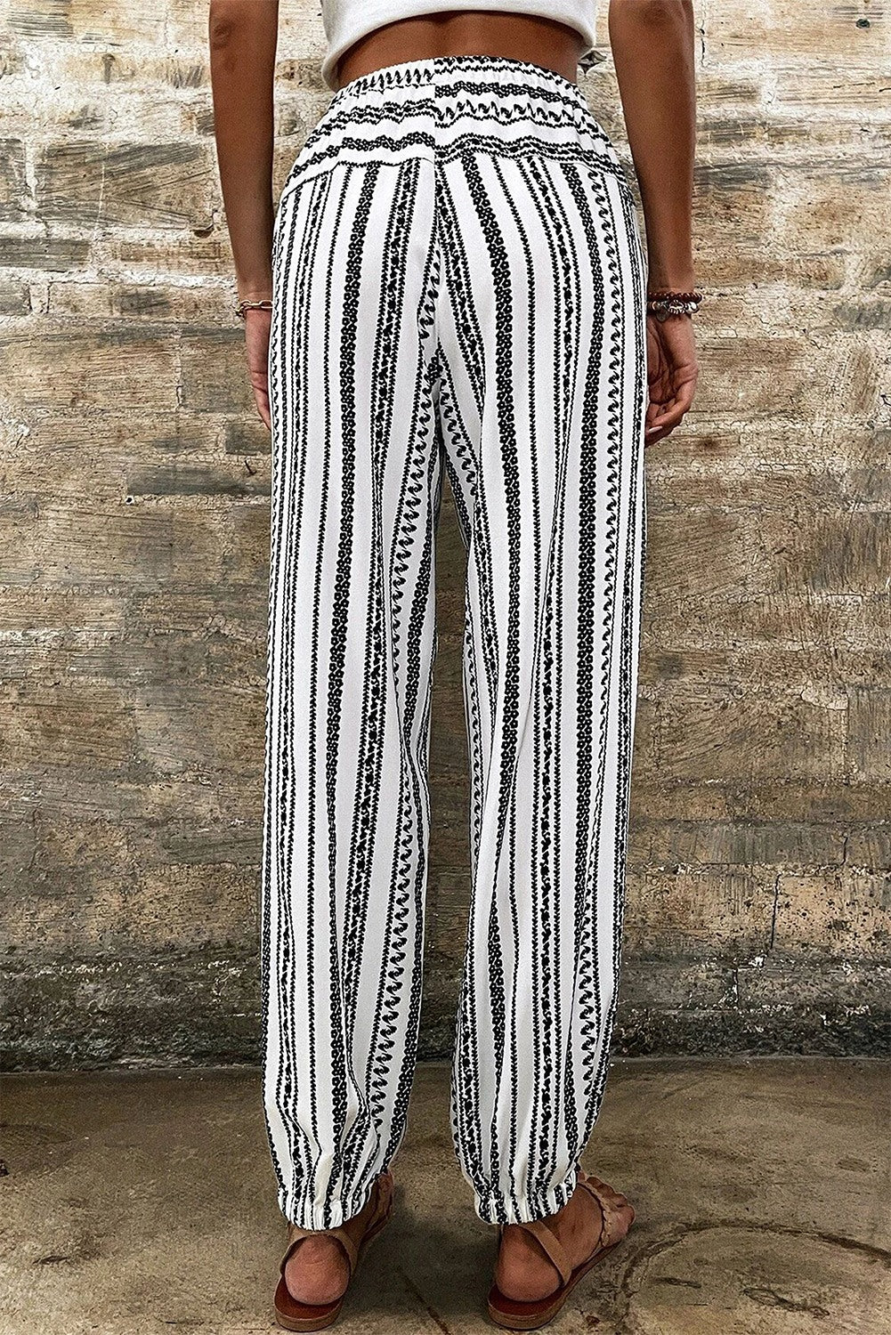 Boho Striped Print Casual Pant