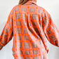 (Pre order/9.25)-Plaid Pockets Buttoned Oversized Jacket