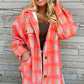 (Pre order/9.25)-Plaid Pockets Buttoned Oversized Jacket