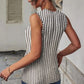 Striped Cutout Twist Front Tank Top