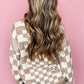 Checkered Drop Shoulder Sweater