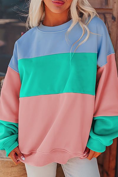 Colorblock Patchwork Sweatshirt