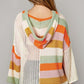 Oversized Colorblock Hooded Sweater