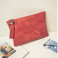 Vintage Leather Oversized Clutch Bag
