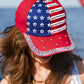 American Flag Rhinestone Decor Baseball Cap