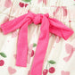 Floral Print Contrast Pipping Short Pajamas Set