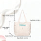 Custom Embroidered Canvas Pocket Tote Bag