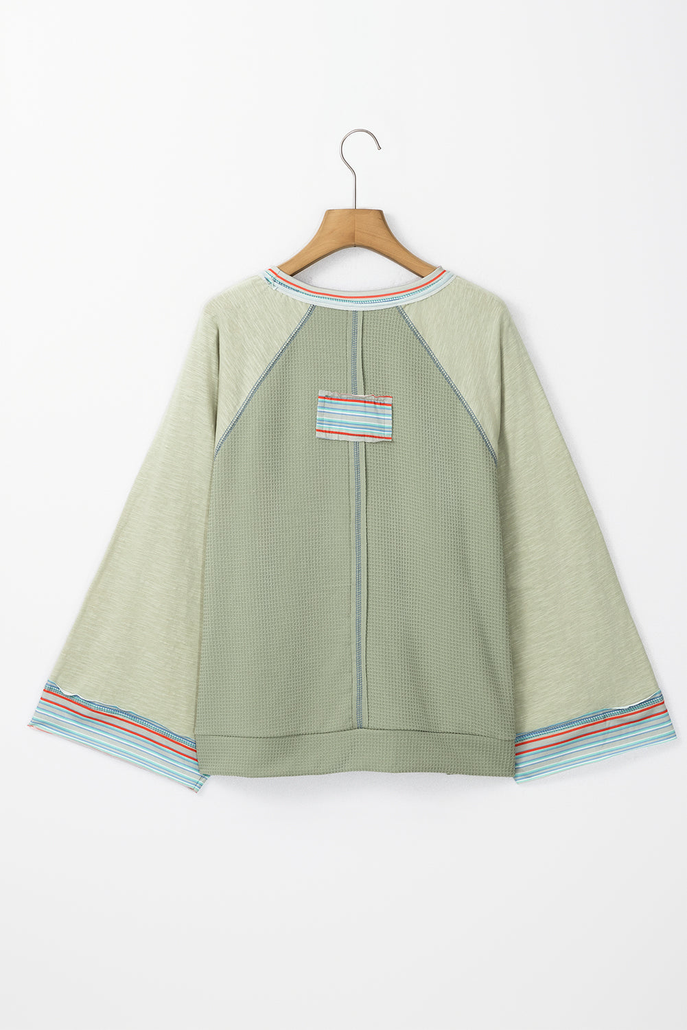 Waffle Patchwork Raglan Top