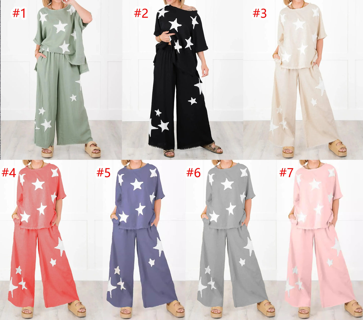 Star Patchwork Two-Piece Set