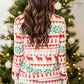 Christmas Print Pullover and Pants Lounge Set