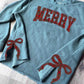 Christmas Bow Patch Sweatshirt