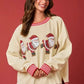 Christmas Sequin Patch Corduroy Sweatshirts