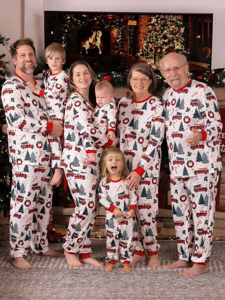 Matching Christmas Tree Pajama Set(with Pet Dog Clothes)