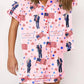 Flag Printed Parent-child Long Pajamas