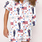 Flag Printed Parent-child Long Pajamas
