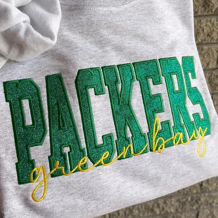 Customizable Holiday Glittered Sweatshirt