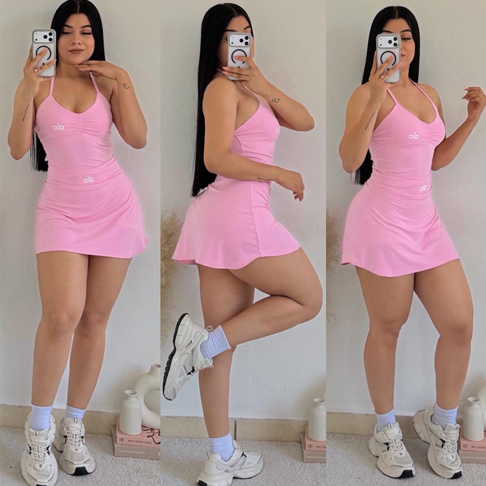 A-Two-Piece Set: Strappy Camisole and Skirt(Y71642)