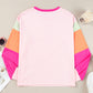 Colorblock Patchwork Long Sleeve Top