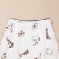 Western Print Satin Long Skirt