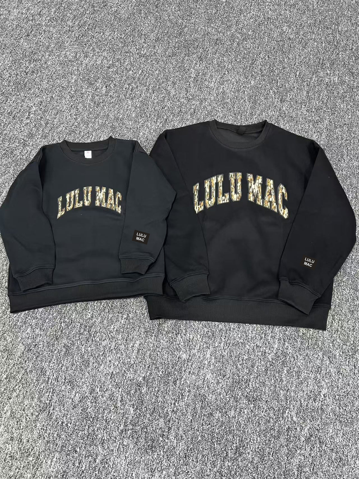 Patchwork Crewneck Sweatshirt Matching Outfits (ADULTS)