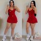 A-Two-Piece Set: Strappy Camisole and Skirt(Y71642)