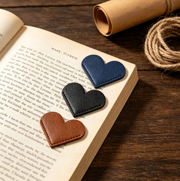 Custom Heart-Shaped Bookmark – UV Finish