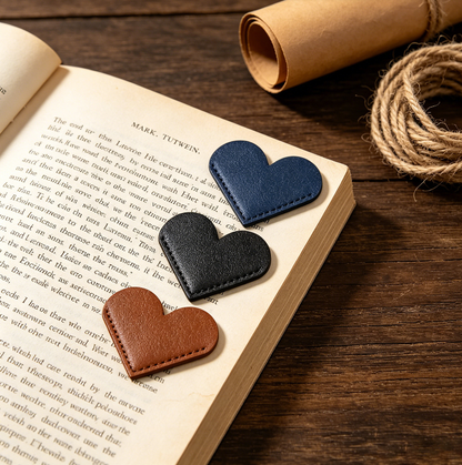 Custom Heart-Shaped Bookmark – UV Finish