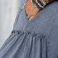 High Frilled Detail Wide Leg High Waist Knit Pants