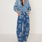 Print Washed Casual Jeans