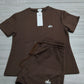 Alo-Short Pants and Short Sleeve Top Set(A2166)