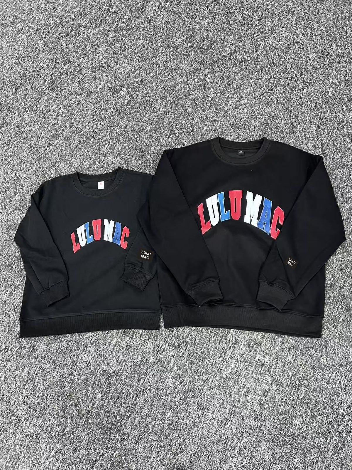 Patchwork Crewneck Sweatshirt Matching Outfits (KIDS)