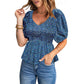 Puff Sleeve Smocked Top