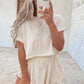 Cropped Tee and Ruffle High Waist Skort Set