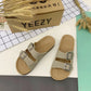 Beach Double Buckle Cork Slippers