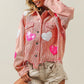 Valentine Heart Sequined Corduroy Jacket