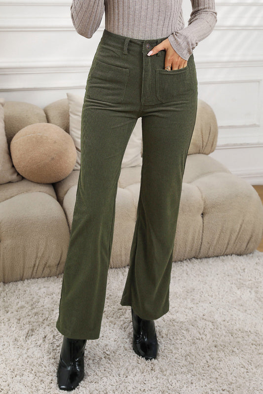 Western High Waist Corduroy Pants