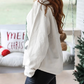 Christmas Tree Patched Drop Shoulder Sweatshirt