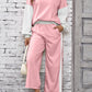 Block Pullover Loose Pant Set
