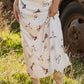 Western Print Satin Long Skirt