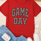 Checkered Game Day Graphic T Shirt