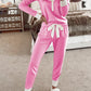 Ribbon Bow Knot Waist 2pcs Lounge Pant Set