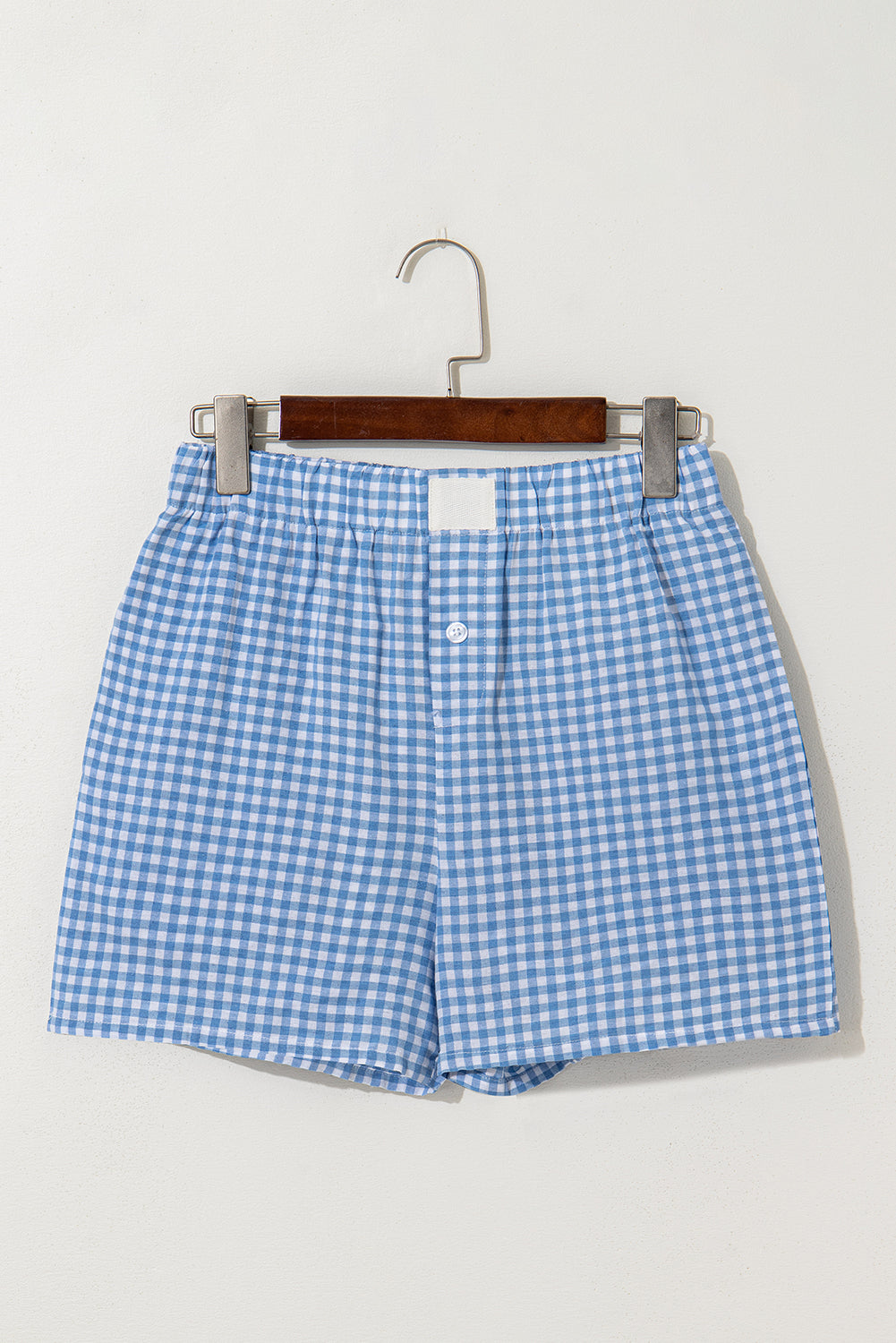Gingham Printed High Waist Shorts